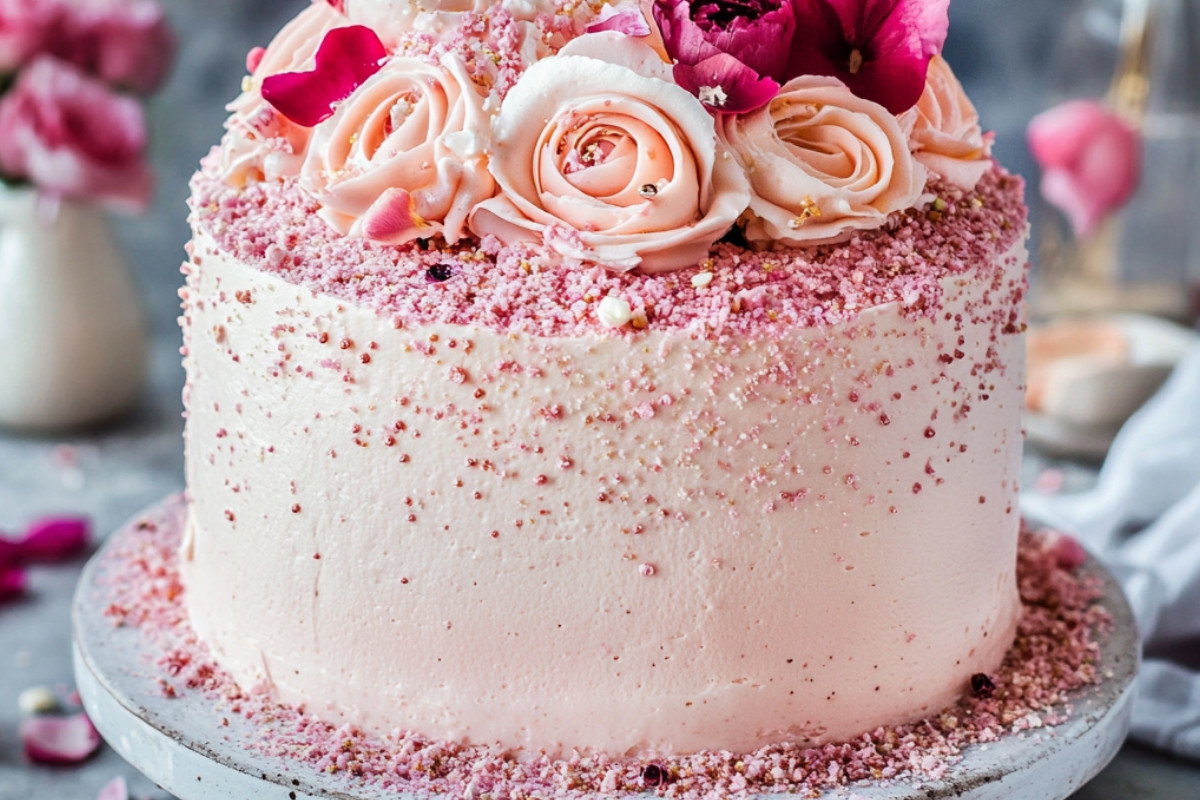 Delicious Dreamy Pink Champagne Cake Recipe