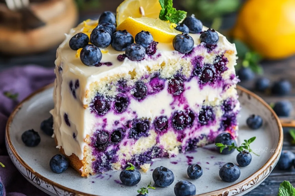 Deliciously Zesty Blueberry Lemon Cake Recipe