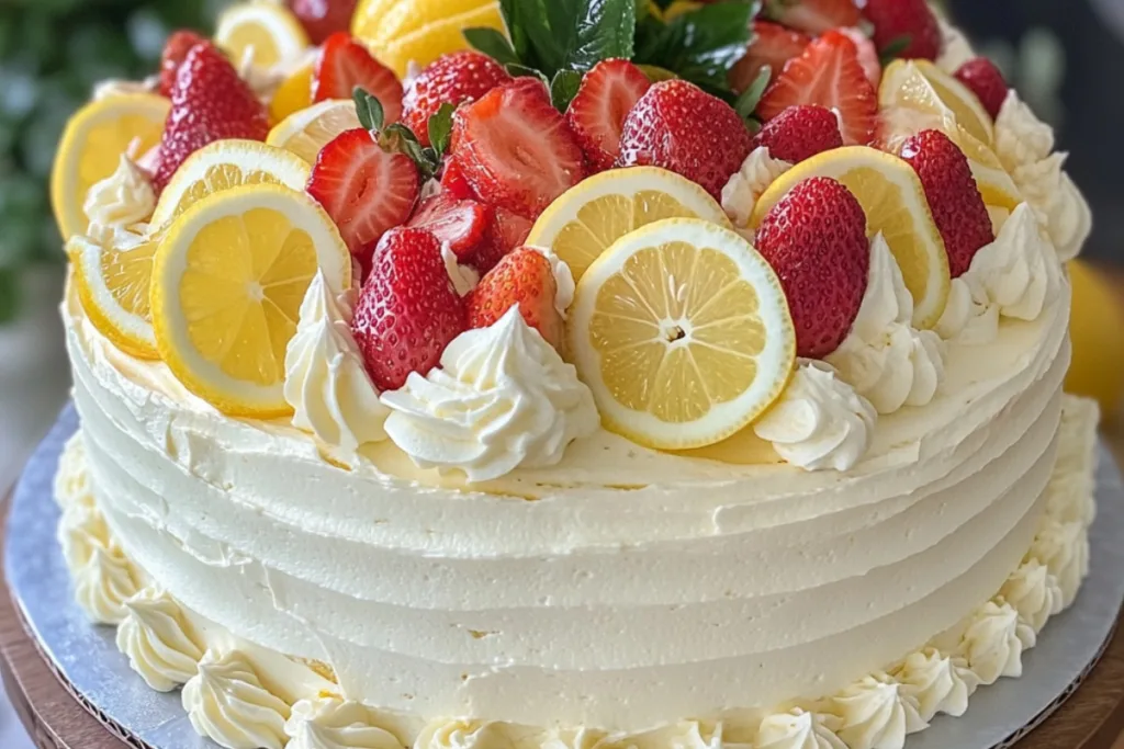 Irresistible Succulent Strawberry Lemon Cake Recipe