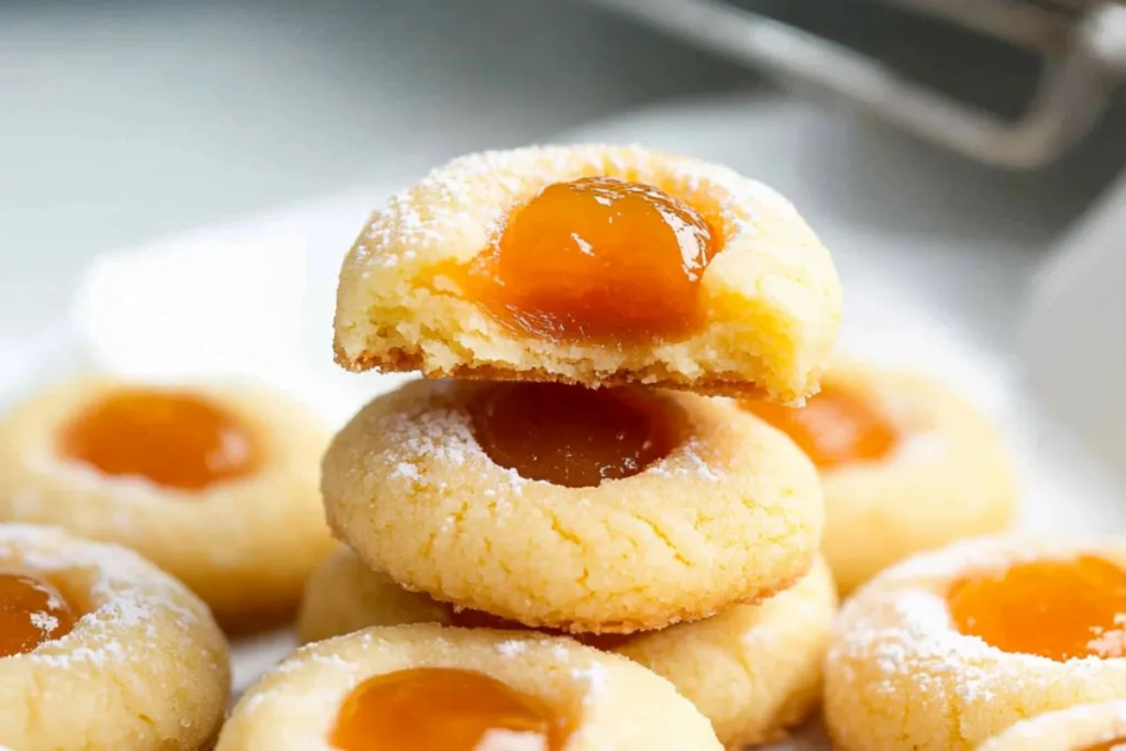 Apricot Delight Thumbprint Cookies