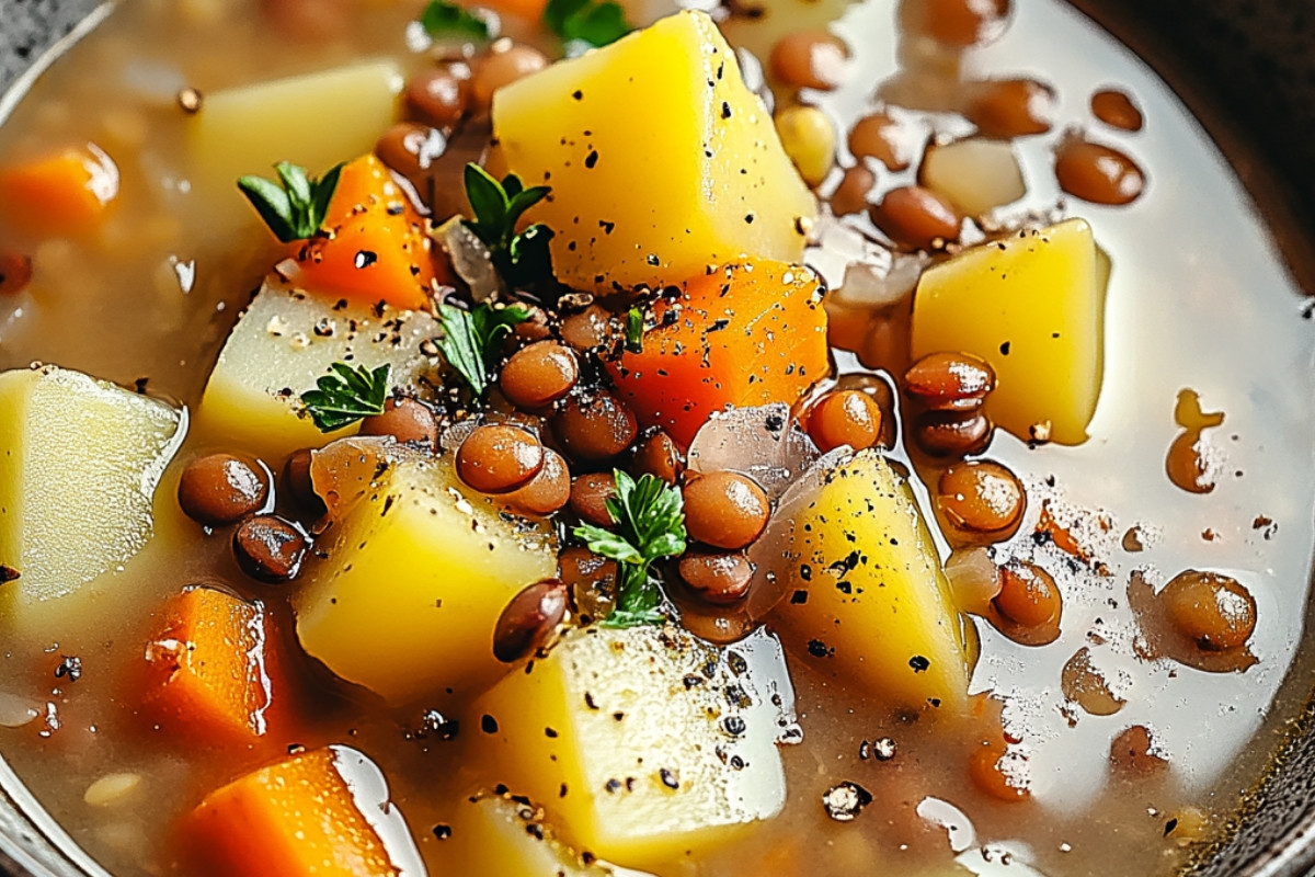 Hearty Delicious Lentil and Potato Soup