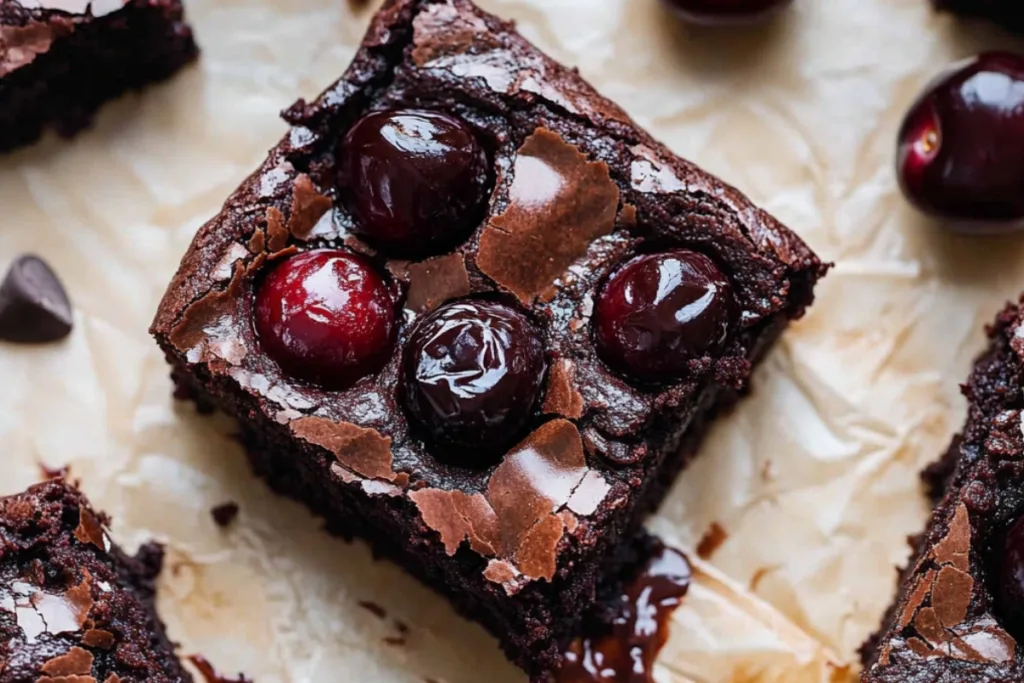 Roasted Cherry Delights Brownies