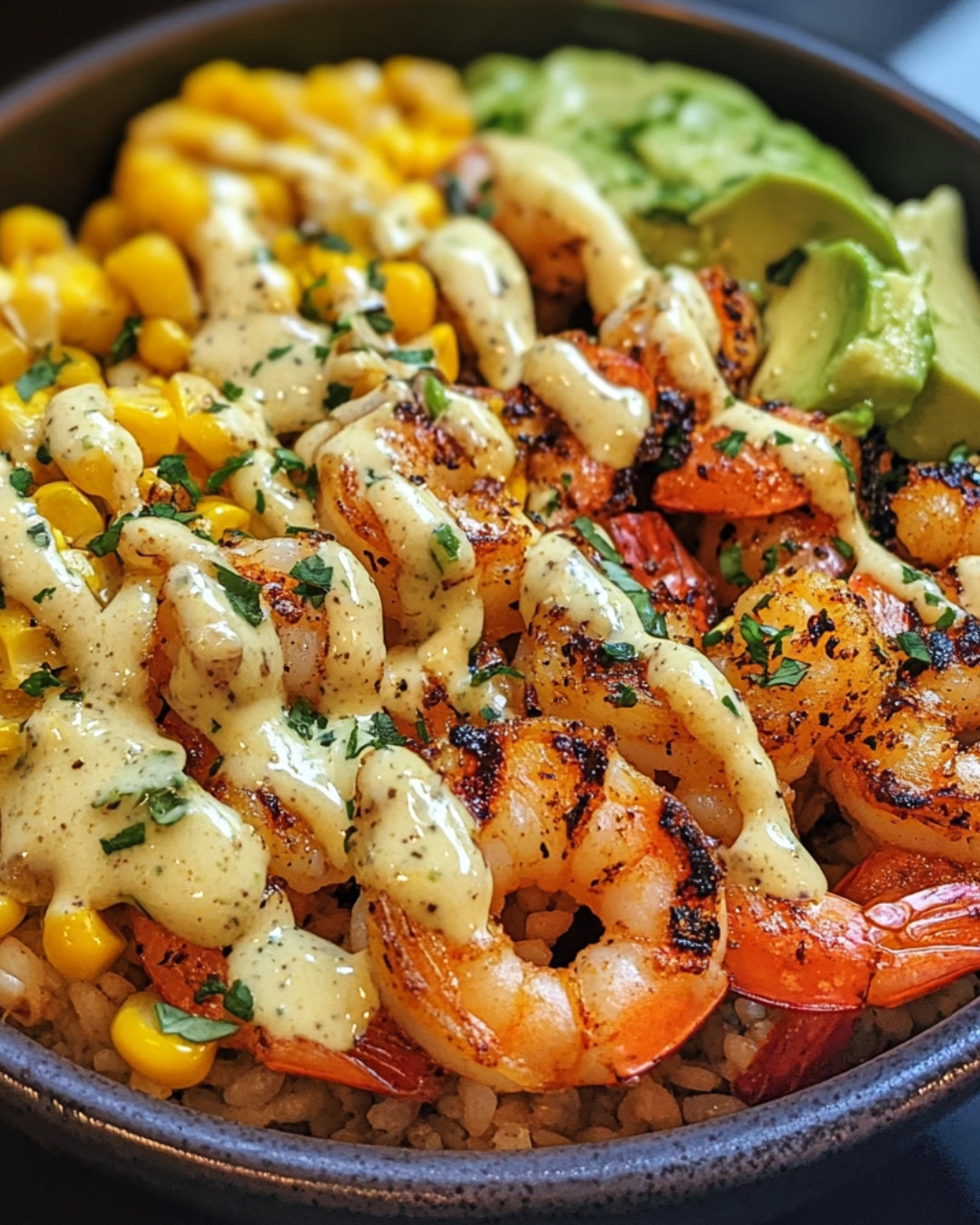 Grilled Shrimp Bowl with Avocado Corn Salsa & Creamy Garlic Sauce 6 Grilled-Shrimp-Bowl-with-Avocado-Corn-Salsa-&-Creamy-Garlic-Sauce.webp